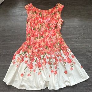 Flowered cocktail dress